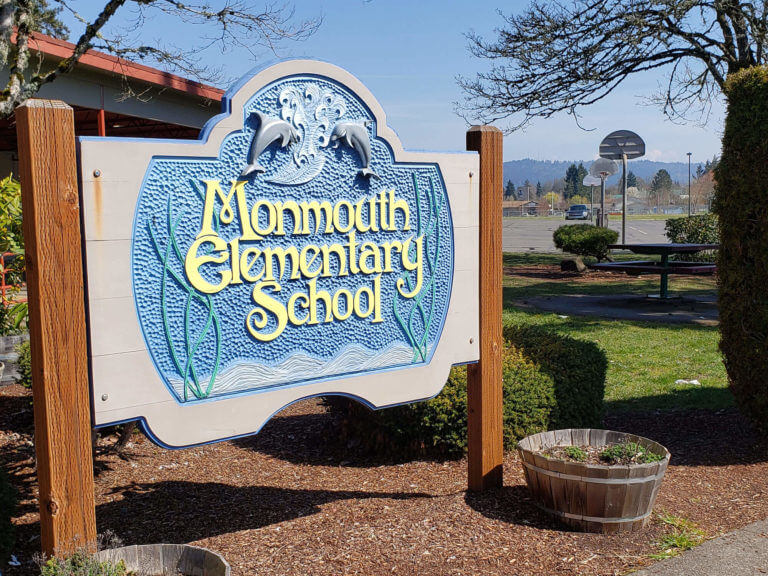 Sign at Monmouth Elementary