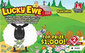 Lucky Ewe ticket front