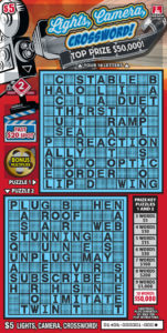 Lights, Camera, Crossword ticket front